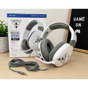 Turtle Beach Ear Force Recon 200 Gen 2 Gaming Headset White Wired PS Xbox